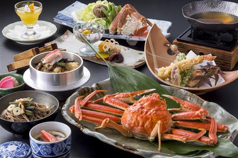 2日目夕食　かに一杯付き会席